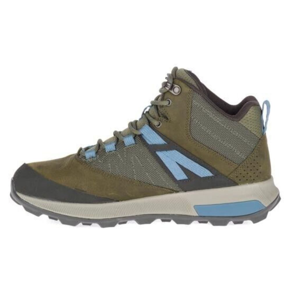 Merrell J99622 Zion Mid Waterproof Hiking Shoes Lace Up Olive Women Sz 7 / 37.5 - Picture 3 of 14